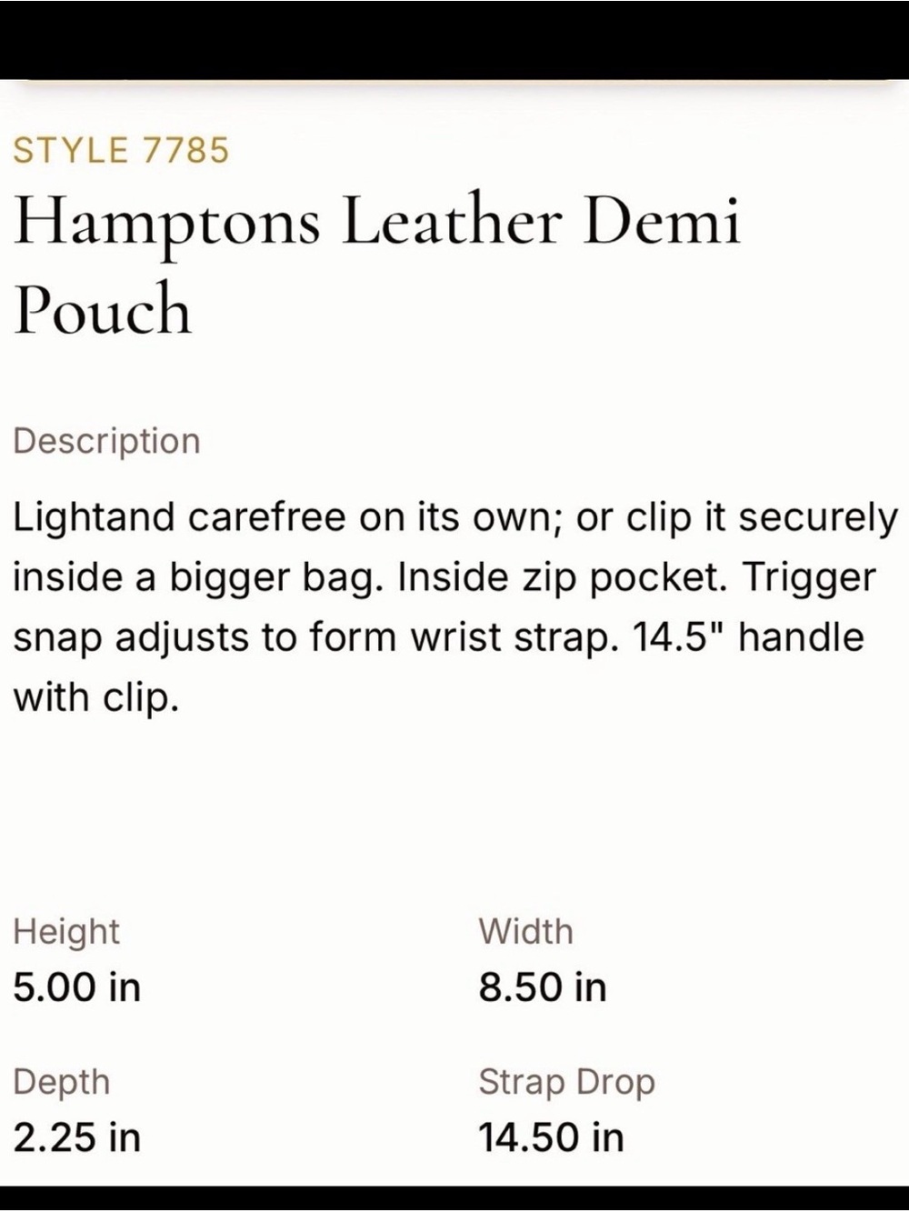 Coach Vintage Hamptons Leather Demi Pouch in Racing Green - Picture 7 of 7